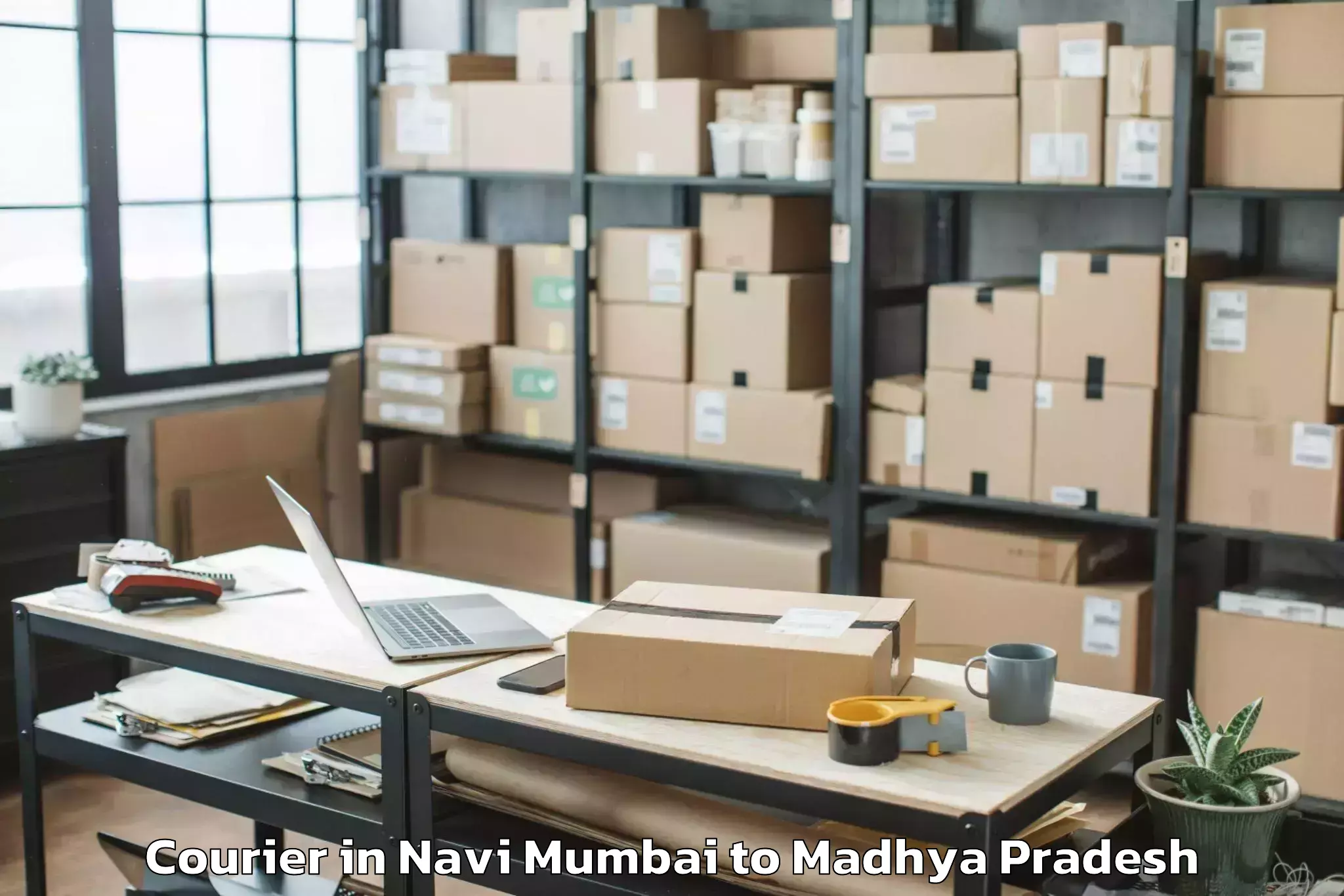 Top Navi Mumbai to Sardarpur Courier Available